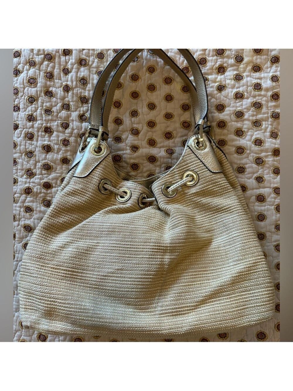 Michael Kors Tan and Gold Shoulder Bag with Tassel Detail - Picture 2 of 7